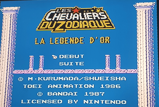 Les Chevaliers du Zodiaque screenshot 2 for NES
